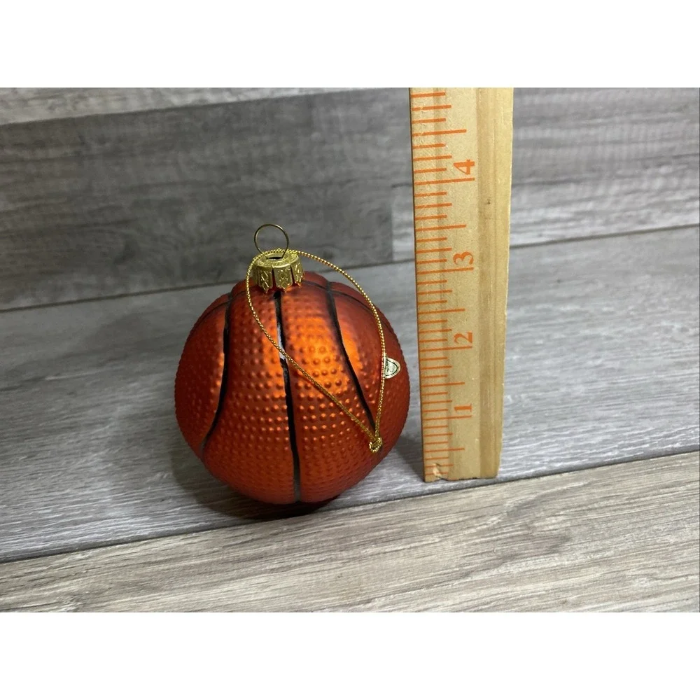 Christmas Glass Blown‎ Basketball Ornament 3